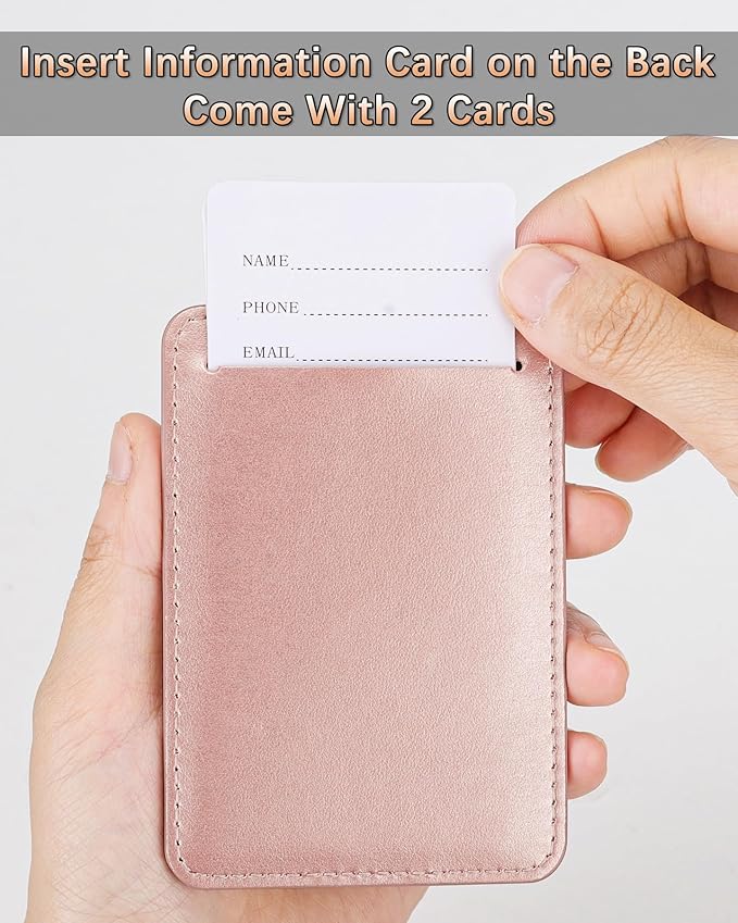 3 Pack Luggage Tags - Quick Install, Privacy Protection, Airplane Travel Essentials for Suitcases, Durable Leather - Rose Gold