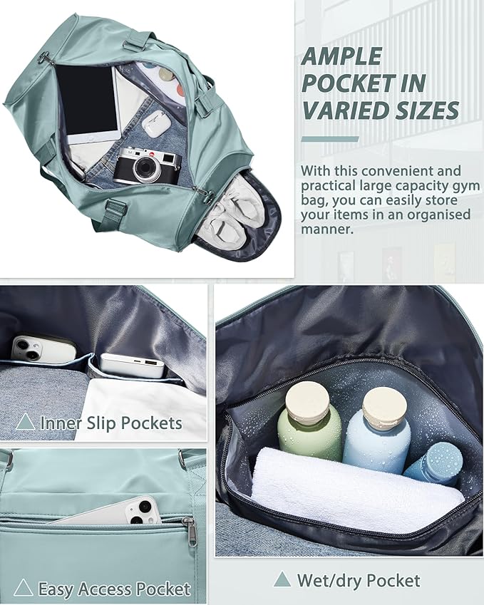 Gym Bag Womens,Travel Duffel Carry on Bag Sport Tote Bag Weekend Overnight Bag