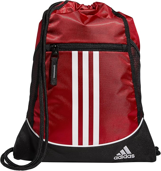 adidas Alliance Sackpack – Drawstring Backpack for Sports, Small Gym Bag