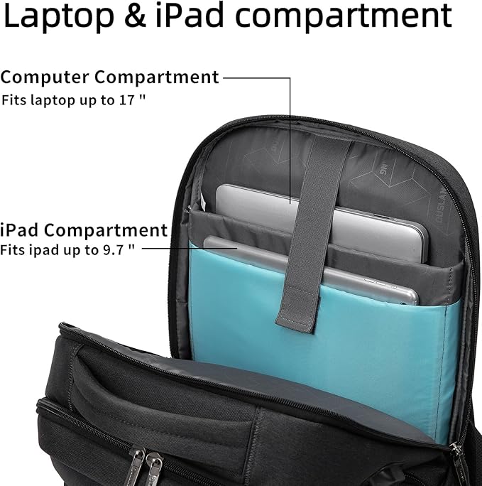 DUSLANG 17 Inch Laptop Backpack for Travel Water Resistant College Backpack for Women Laptop Bag with USB Charging Port,Pink A