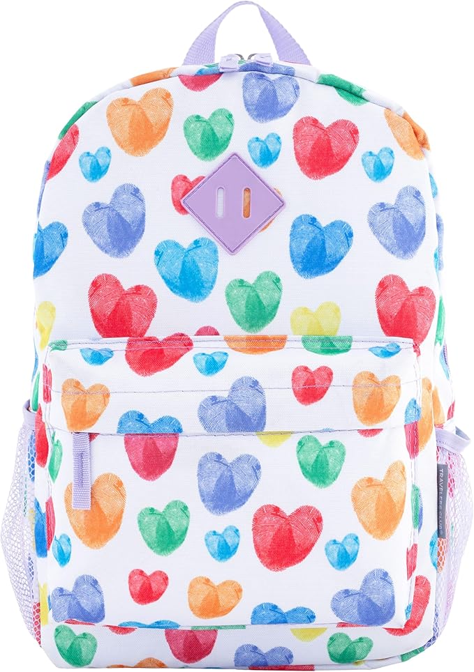 Travelers Club 5 Piece Kids' Luggage Set, Thumbprint Heart