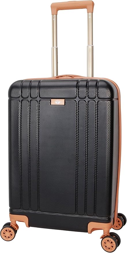 Dockers Hooper Hardside Expandable 8-Wheel Spinner Travel Carry On Luggage, 20-Inch, Black