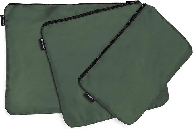 Brookstone Packing Cubes - 6 Piece Compression Packing Cubes for Travel Essentials - Luggage Sets Cube Storage Organizer Bags, Size One Size, Olive