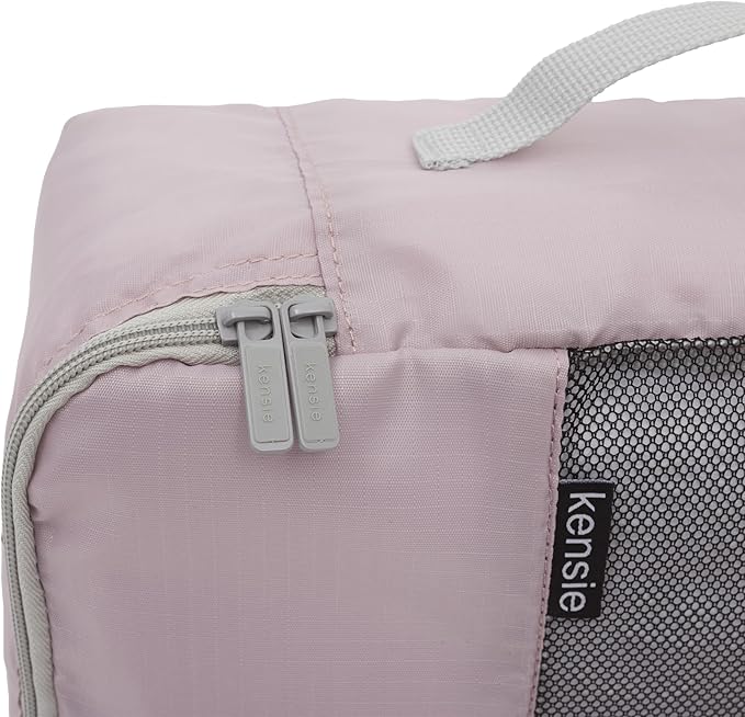kensie Women's Hillsboro Luggage & Travel Bags Set, Burnished Lilac, 4 Piece Set