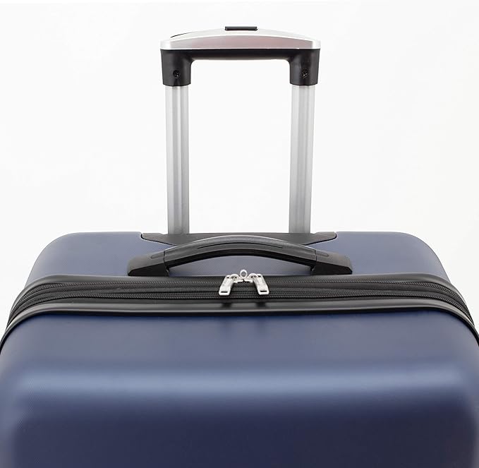 Wrangler Smart Spinner Hardside Luggage, 3 Piece Set, Navy Blue