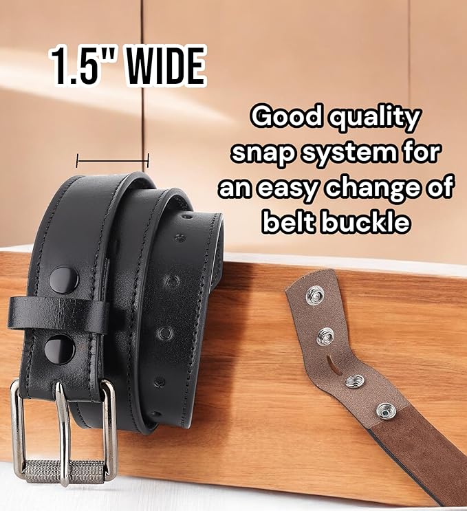 F&L CLASSIC Men’s Money Full Grain leather Belt, Hidden zipper Pocket, USA