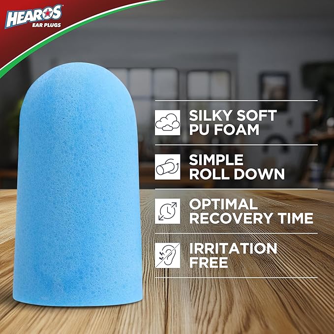 HEAROS Xtreme Protection Series Ear Plugs, Blue, 56 Pair