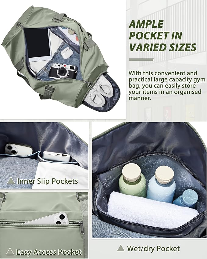 Gym Bag Womens,Travel Duffel Carry on Bag Sport Tote Bag Weekend Overnight Bag