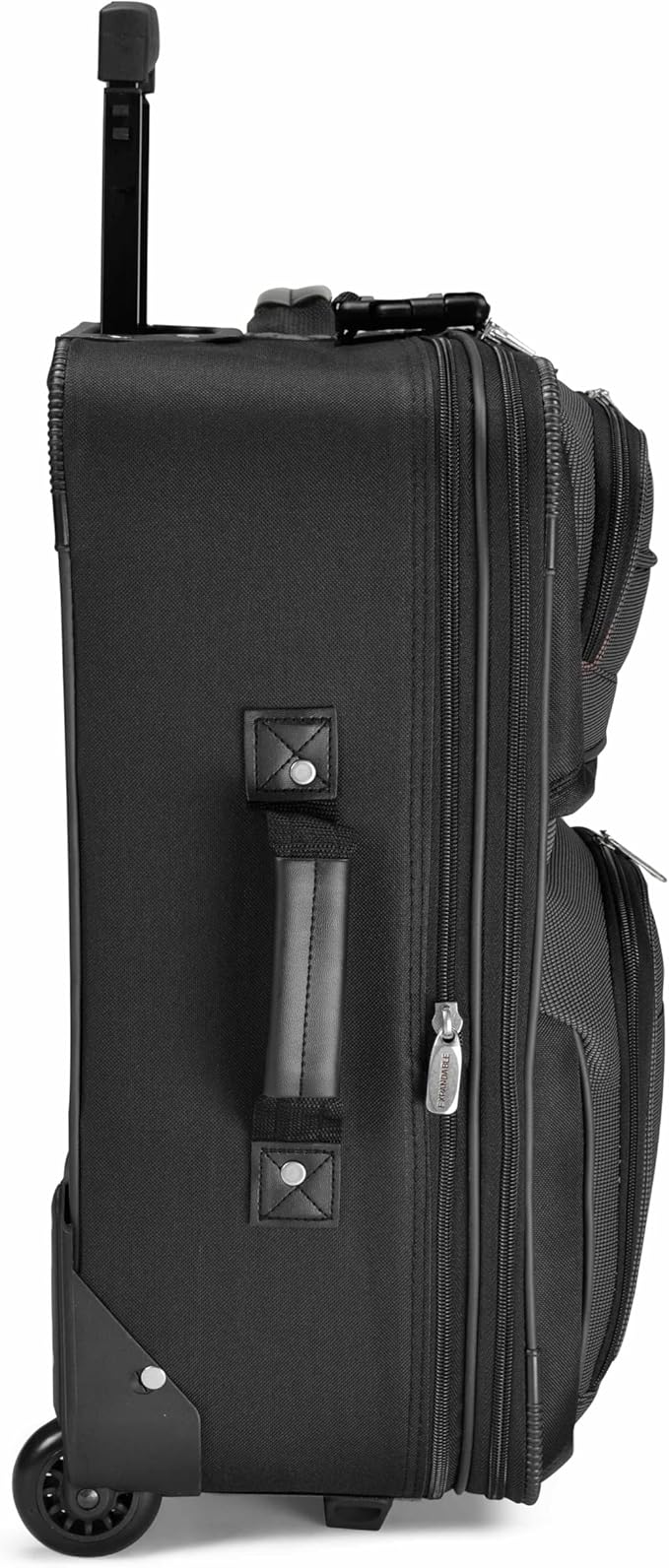 Travel Select Amsterdam Softside Expandable Luggage with Rolling Wheels, Gray, 21-Inch Carry-on