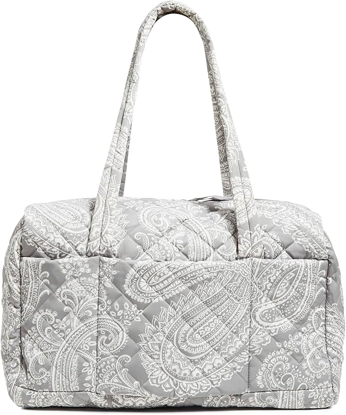 Performance Twill Medium Travel Duffle Bag, Cloud Gray Paisley