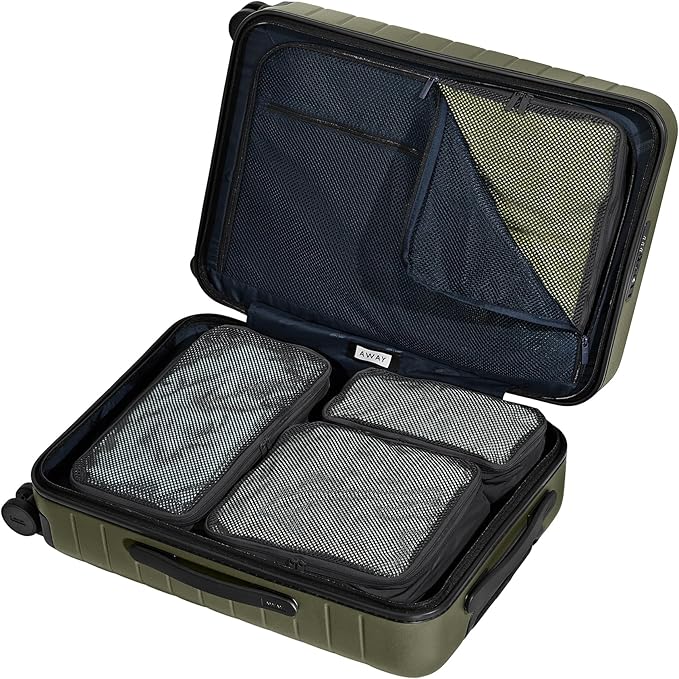 Away Insider Packing Cubes Set of 4 – Lightweight Travel Organizers for Luggage, Suitcases & Carry-On Bags, Jet Black