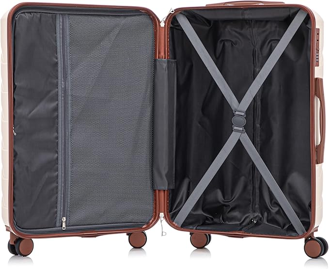 Luggage 3 Pcs Sets ABS Hardside Luggage Set Spinner Wheel Suitcase