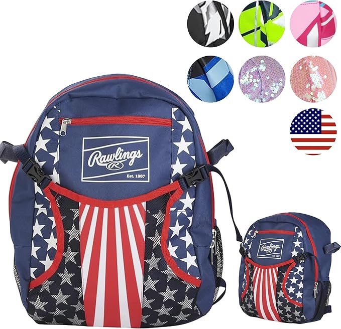 Rawlings | REMIX Backpack Equipment Bag | T-Ball & Youth Baseball / Softball | USA