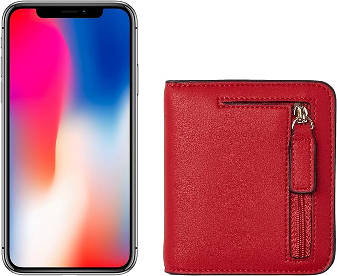 Toughergun Women’s Small Slim Leather Wallet with RFID Protection, Compact Bifold Mini Purse with Clear ID Window