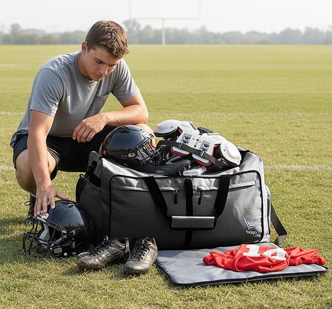 Bago Extra Large Duffle Bag for Travel Women & Men. Durable, Lightweight, Foldable Travel Duffel Bags For Traveling Women. 140L Duffle Bags Use As a Weekender Bag with Shoe Compartment, Checked Duffel