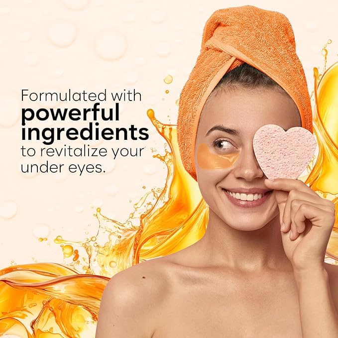 Vitamin C & Caffeine Under Eye Patches (30 Pairs), Under Eye Mask for Puffy Eyes, Appearance of Dark Circles, Smoothing & Hydration, Self Care & Skincare Gifts for Women, Patch Yeux