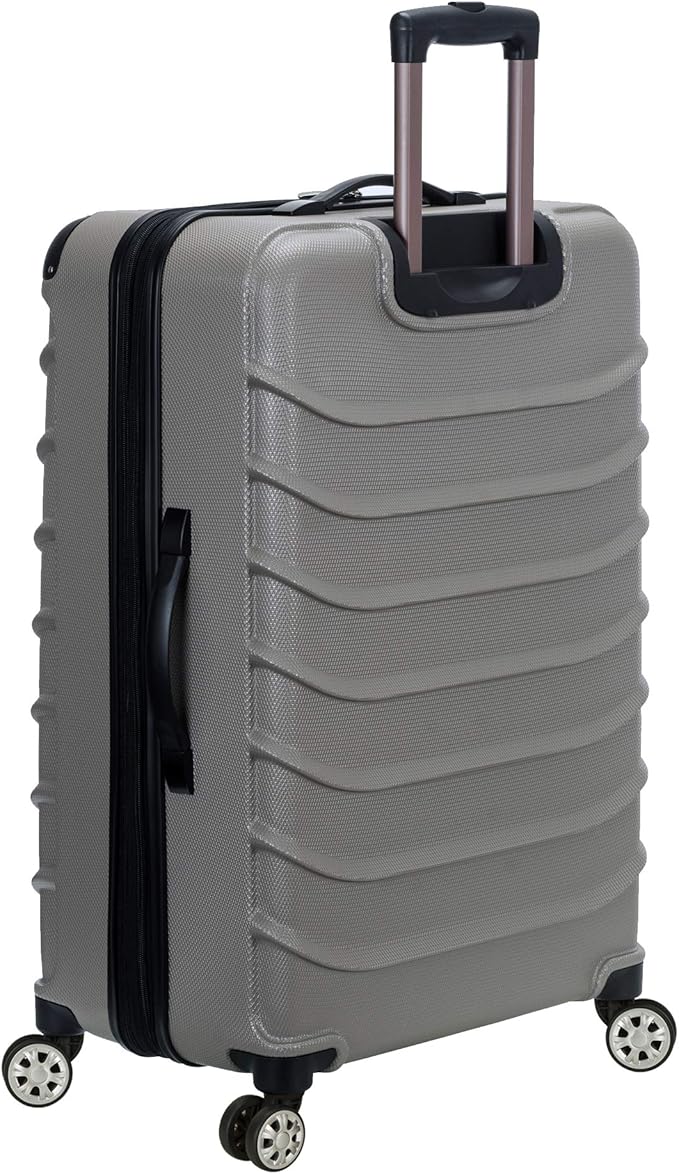Rockland Speciale Hardside 2-Piece Expandable Spinner Luggage Set, Silver, 2-Piece Set (20/28)