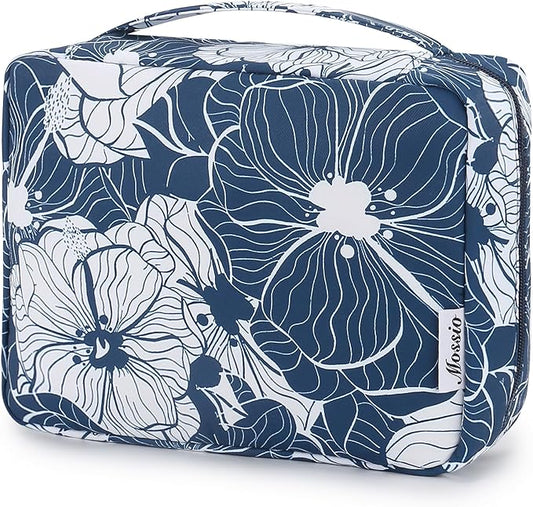 Mossio Hanging Toiletry Bag with Sturdy Hook - Large Portable Cosmetic Makeup Travel Organizer for Men & Women