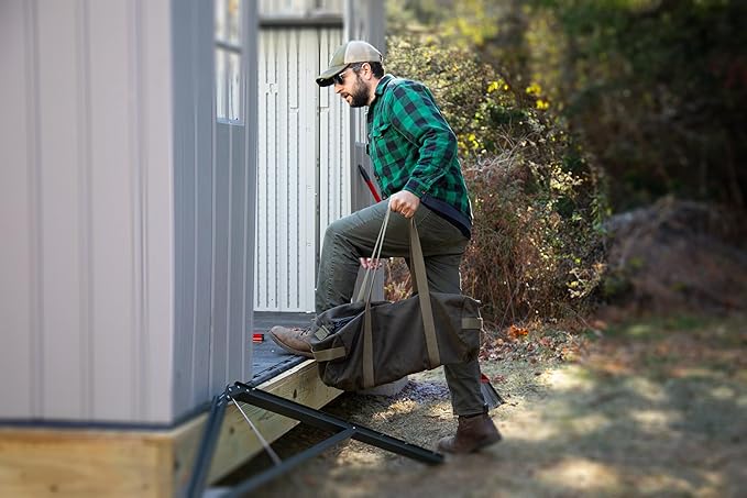Waxed Canvas All Purpose Military Style Duffle Bag, Water-Resistant, Adjustable Strap, Fully Lined, Double Zipper Closure, heavy Duty, Olive Green