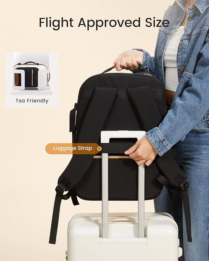 LOVEVOOK 50L Large Travel Backpack for Women & Men, Carry on Backpack Airline Approved, Waterproof Travel Essentials fits 18" Laptop, TSA Personal Item Travels Bag Sports Backpack with 3 Packing Cubes