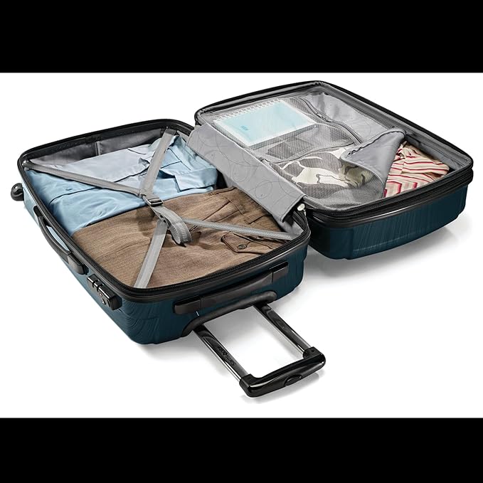 Samsonite Winfield 2 Hardside Expandable Luggage with Spinner Wheels, Teal, Checked-Medium 24-Inch