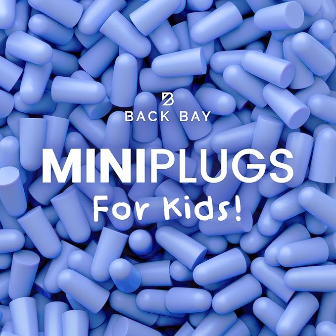 MiniPlugs - Earplugs for Kids (Age 4-9) Skin-Safe Lab Tested Extra Small Ear Plugs for Kids, Children's Ear Plugs for Sleeping, Slim Fit Toddler Earplugs Noise Reduction, Child Concert Protection