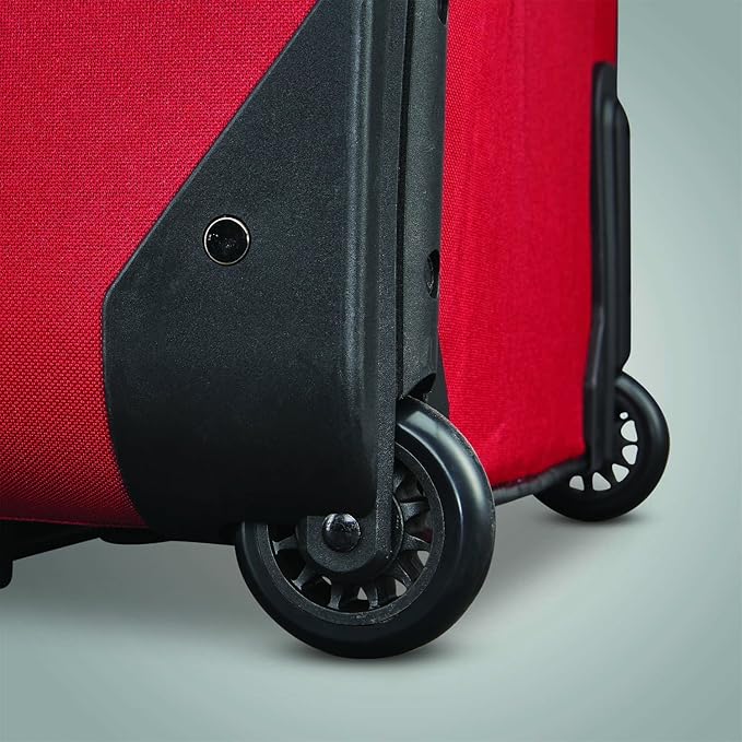 American Tourister Fieldbrook XLT Softside Upright Luggage, Red/Black, 4-Piece Set (BB/DF/21/25)