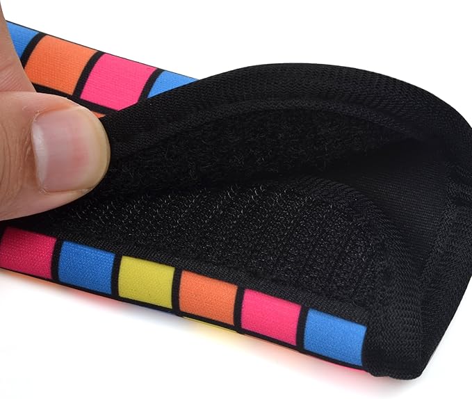 Cosmos 2 Pcs Luggage Handle Wraps Soft Neoprene Grip Handle Cover Detachable Luggage Identifier for Luggage Suitcase Travel Bag Trolley Case Travel Accessories (Puzzle Pattern)