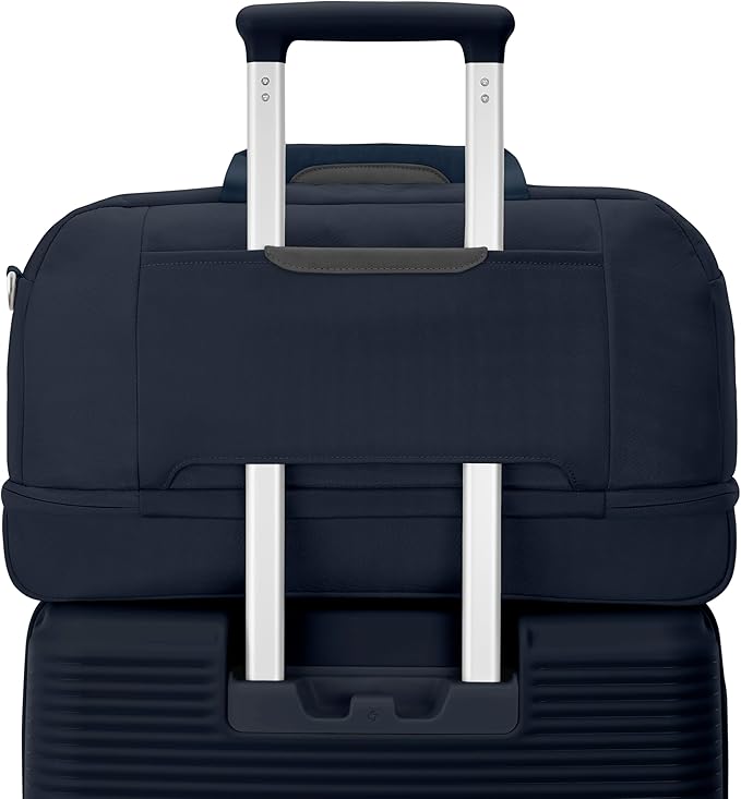 Samsonite Paralux Weekender Duffel Bag, Travel Carry-On Bag with Wide Opening, Drop-Bottom Shoe & Laundry Compartment, AirTag Holder, StackIt Strap - Business & Leisure Travel Bag