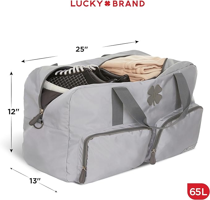 Lucky Travel Duffel Bags 65L, Gym Bag, Travel Bag & Large Duffle Bag for Men, Foldable Overnight Weekender Bags for Women & Men with Adjustable Shoulder Strap,