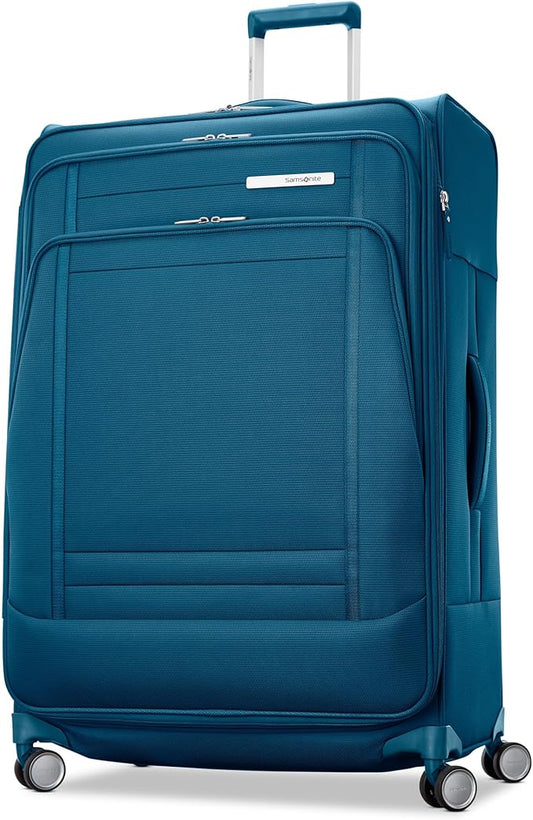 Samsonite UpLIFT Lightweight Large Checked Softside Luggage with Spinner Wheels - Expandable - Airline-Approved, Polyester Soft Suitcase for Ultra Light Travel - Cerulean Blue