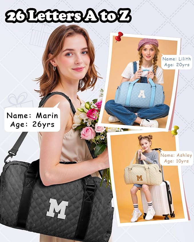 Duffel Bag Travel Bags for Girls, Kids Overnight Bag, Sleepover Bag, Gift for Kids, Gifts for Mom, Graduation Gifts for Her