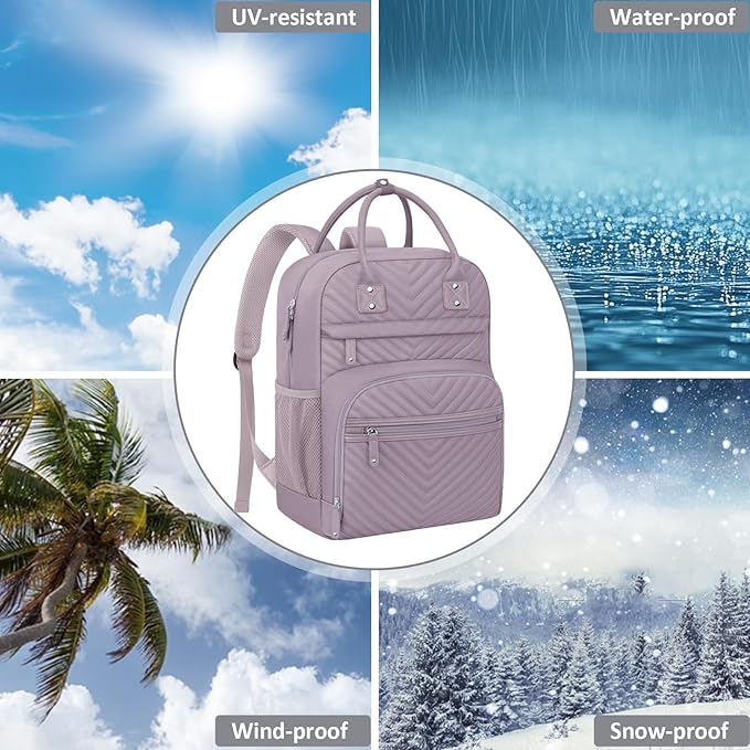 Tenot Diaper Bag Backpack for Women Large Capacity with Insulated Pockets Multifunctional Diaper Bags For Baby Girl Boy Waterproof Baby Bags For Mama Maternity Travel Bag Purple