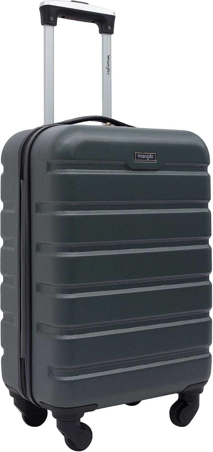 Wrangler 22" Hardside Spinner Carry-On Luggage, Olive