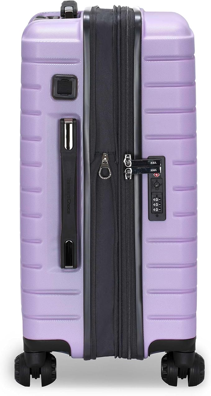 Traveler's Choice Archer Polycarbonate Hardside Spinner Luggage Set, Tie Down Straps, Purple, Carry-On 21-Inch