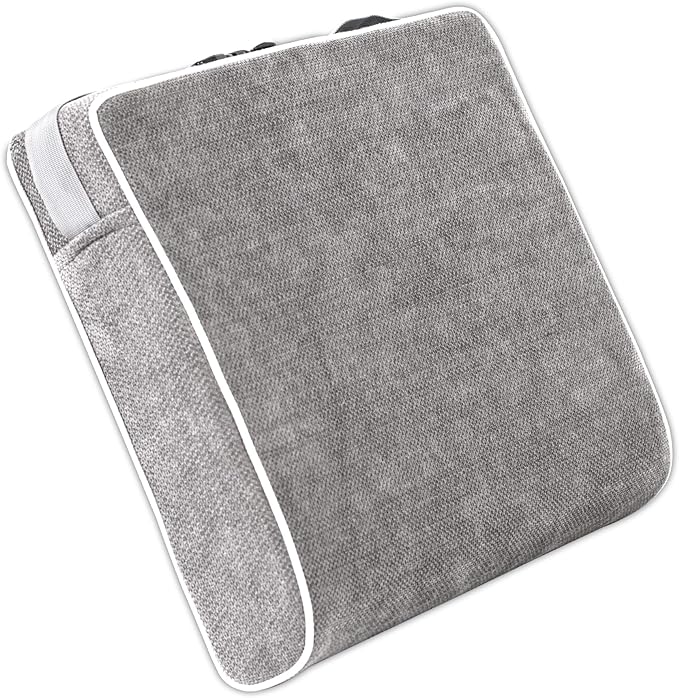 4 Inch Thick XL Memory Foam Seat Cushion - Extra Large Office Chair Cushion for Tailbone Pain Relief, Furniture-Grade High Density Foam, Non-Slip Washable Cover for Desk, Car & Wheelchair