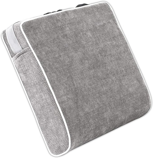 4 Inch Thick XL Memory Foam Seat Cushion - Extra Large Office Chair Cushion for Tailbone Pain Relief, Furniture-Grade High Density Foam, Non-Slip Washable Cover for Desk, Car & Wheelchair