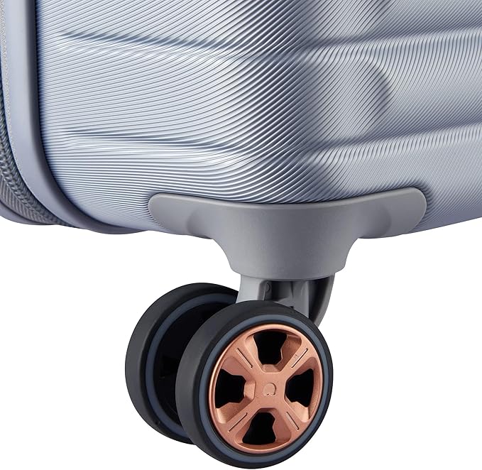 DELSEY PARIS Cruise 3.0 Hardside Expandable Luggage with Spinner Wheels, Platinum, Checked 26 Inch Trunk