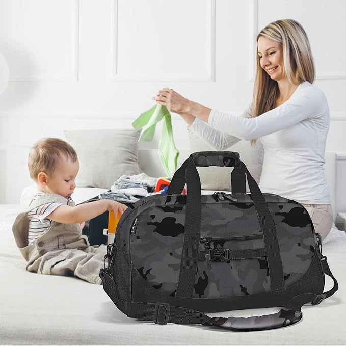 Stumdo Kids Overnighter Duffel Bags for kids, Carry-On Size & Ideal for School Practice or Overnight Travel Weekender Tote for Travel Gym Sport bag for Boys & Girls (71tlan)