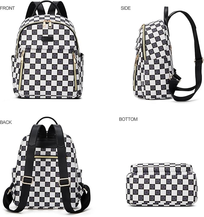 Makes Mini Backpack for Women, Stylish Daypack Purse Handbag Small Casual Daily Travel Bag, Lady Girls Gifts for Work School, 2pcs Sets