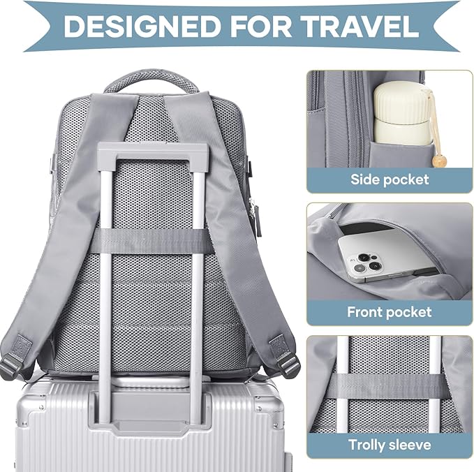 WONHOX Large Travel Backpack Carry on Flight Approved Laptop Work Business Backpack for Women Men Mochila de Viaje