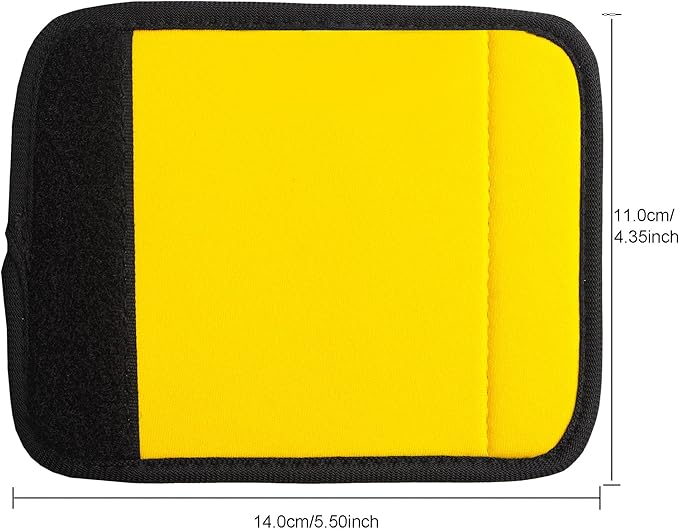 Neoprene Luggage Handle Wrap Fluorescent Colors Luggage Identifiers/Tags/Marker (Yellow(5 Pack))