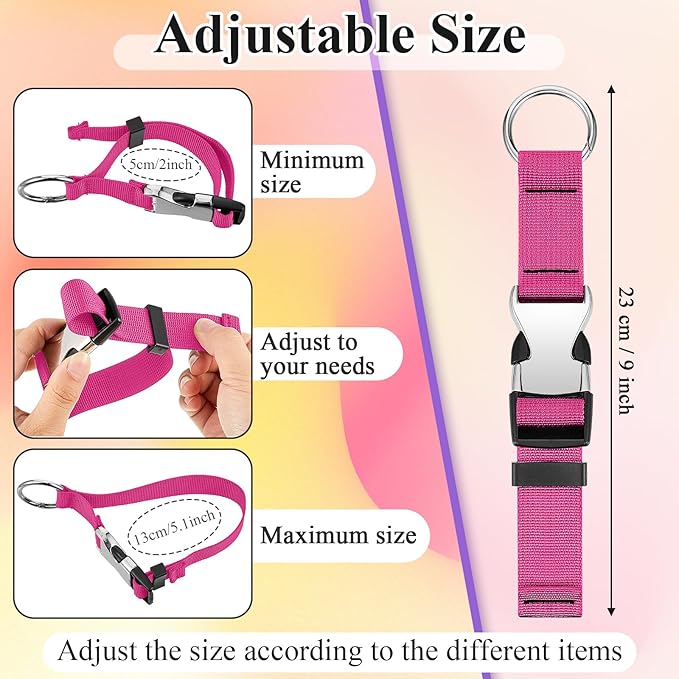 Amylove 3 Pcs Add a Bag Luggage Straps Gripper Heavy Duty Jacket Valises Strap for Travel Belt with Buckle Adjustable Baggage