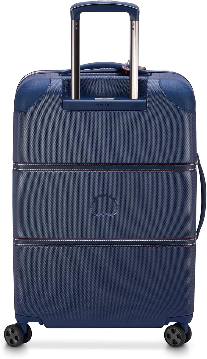 DELSEY PARIS Chatelet Air 2.0 Hardside Luggage with Spinner Wheels, Navy, Checked-Medium 24 Inch