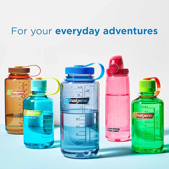 Nalgene 32 oz Wide Mouth Water Bottle | BPA-Free, Durable & Leak Proof, Lightweight Bottle for Hiking & Gym, Work & Travel