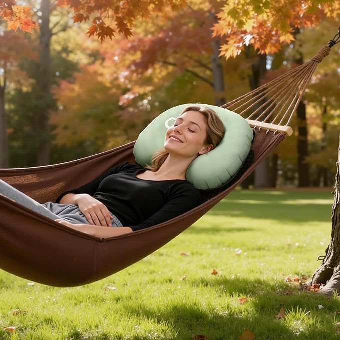 Ultralight Inflatable Camping Travel Pillow, Compact Portable Backpacking Pillow, Ergonomic Blow Up Camp Pillows for Beach, Camping, Hiking, Backpacking & Airplane Travel