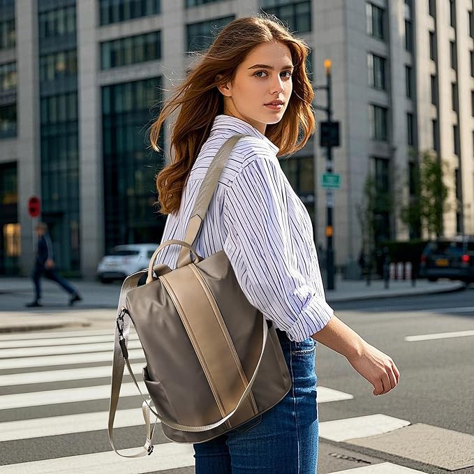 PINCNEL Women Backpack Purse Waterproof Nylon Anti-theft Rucksack Lightweight Shoulder Bag