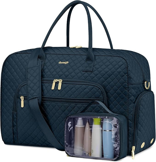 Travel Duffle Weekender Bags for Women - Weekend Bag Women with Shoe Compartment Carry On Overnight Bag with Toiletry Bag Duffel Bags Wet Pocket for Gym Hospital Bags for Labor and Delivery