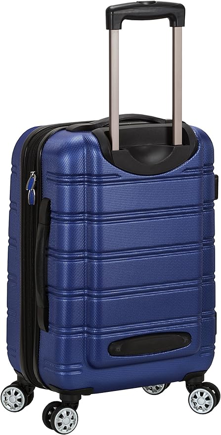 Rockland Melbourne Hardside Expandable Spinner Wheel Luggage, Blue, 2 Piece (20"/28")
