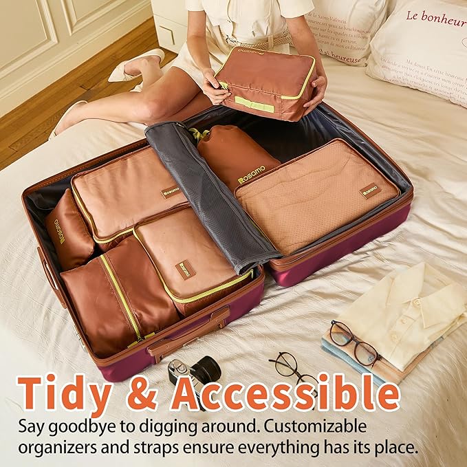 10 piece Luggage Set Expandable Suitcase 22x14x9 Airline Approved Carry on, ABS Hard Case Suitcases with Spinner Wheels,TSA Lock
